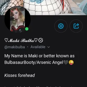 Follow @makibulba Onlyfans